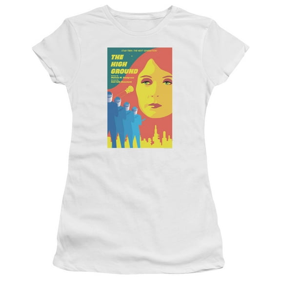 Star Trek Tng Season 3 Episode 12 Junior Women's Sheer T-Shirt White