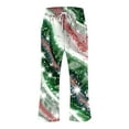 thumbnail image 4 of QATAINLAV Women's Cotton Linen Pants American Flag Patriotic Capris Pant 4th of July Independence Day Drawstring Elastic Waisted Cropped Trousers Green 3XL, 4 of 5