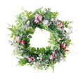 thumbnail image 1 of 2025 Artificial Spring Wreath, Decorative Floral Wreath for Party Office Restaurant, Quality Silk Flowers Rattan Ring Green Leaves, Summer Door Decor, 1 of 5
