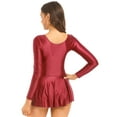 thumbnail image 3 of inhzoy Women Summer Tunic Dress Long Sleeve Oil Glossy Casual Mini Dress, 3 of 8