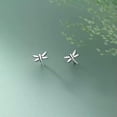 thumbnail image 4 of EOEMY 925 Sterling Solid Silver Small Dragonfly Stud Earrings Birthday Gifts-Silver, 4 of 6