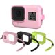 thumbnail image 1 of Kit de funda protectora de silicona para cámara de acción SUSUchens para GoPro Hero 8, color negro y blanco, 1 of 8