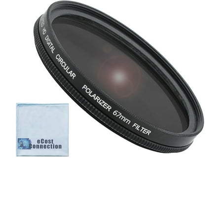 67mm Pro Series High Resolution Circular Polarized Filter & an eCostConnection Microfiber Cloth
