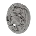 thumbnail image 5 of Wrapables Winter Warm Chunky Cable Knit Infinity Scarf and Beanie Set, Light Gray, 5 of 7