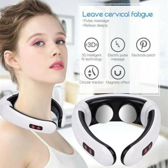 Portable Heated Neck Massager, 6 Massage Modes & 15 Intensity Levels, Neck & Body Massager for Arthritis and Neck Pain Relief