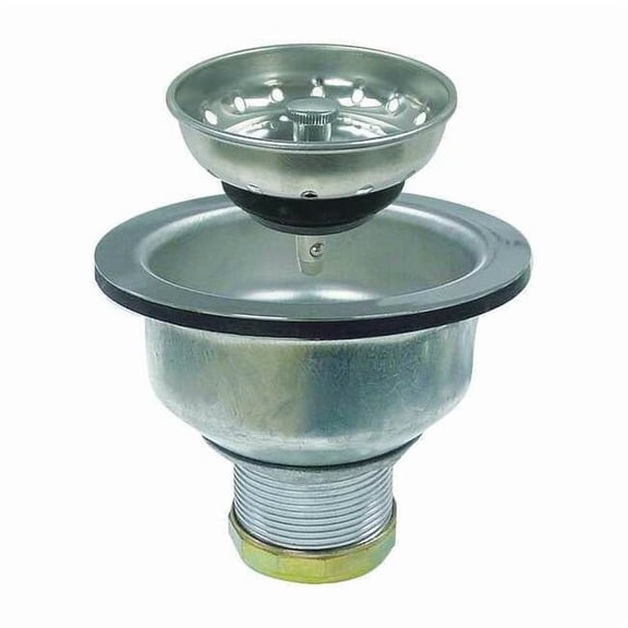 Kissler Sink Strainer Assembly,SS, Brass,Chrome 59-2045