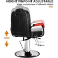 thumbnail image 3 of Artist Hand Salon Recliner Barber Chair for Hair Stylist Shampoo (Black & Red), 3 of 9