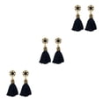 thumbnail image 2 of Pendientes largos de borla Retro Barroco Minnieouse Negro CBP455402, 2 of 6