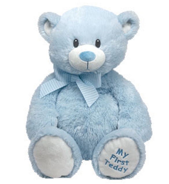 TY Plush Pluffie SWEET BABY the Bear (Blue) (Large 15 inch
