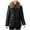 Black, variant on Women's Warm Coats Fashion Casual Solid Color Warm Long Sleeve Black Winter Clothing Coats Jackets (XL)