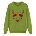 thumbnail image 4 of Jkety Christmas Family Shirts Christmas Family Matching Sweatshirt Long Sleeve Cartoon Print Blouse Shirts Trendy O-Neck Xmas Ugly Shirt for Family Green,M, 4 of 5