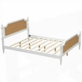 thumbnail image 2 of Elegant Pine & Rattan Polyester Bed: Natural Rattan Frame in 2 Sizes & 2 Colors, 2 of 10