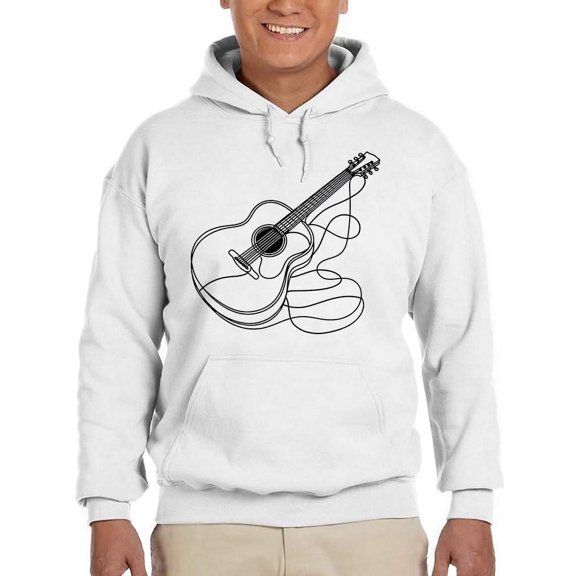 Guitar Graphic Tee Hoodie Men's