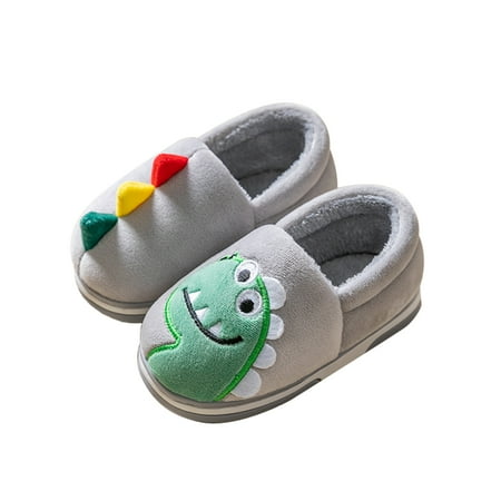 

Boys Girls Fuzzy Knitted Slip On Cotton Slippers Faux Fur Lined Shoes House Bedroom Slippers Cozy Memory Foam Light Weight Winter Booties with Anti-Slip Rubber Sole Green 1415