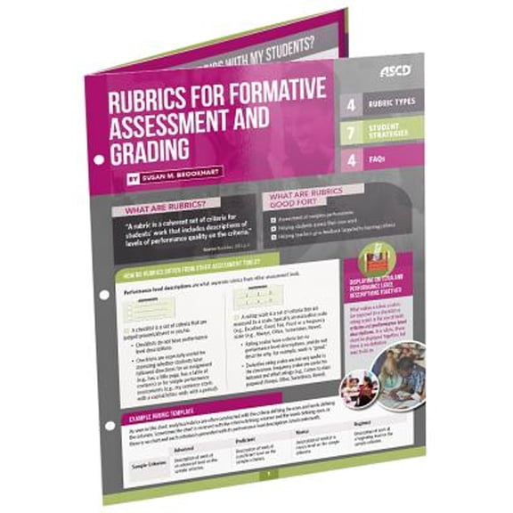 Pre-Owned Rubrics for Formative Assessment and Grading (Quick Reference Guide), 9781416623533, 1416623531, Paperback,