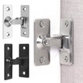 thumbnail image 5 of Door Hasp Latch Rustproof Corrosion Resistant Easy Assembly Mini Size 90-Degree Door Latch Sliding Door Lock Latch, 5 of 8