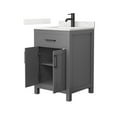 thumbnail image 2 of Beckett 24" Dark Gray Single Vanity & Giotto Quartz Top (1-Hole) & Black Trim, 2 of 5
