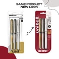 thumbnail image 4 of uniball Gel Impact Pen, Bold Point, 1.0 mm, Assorted Metallic Ink, 3 Count, 4 of 10