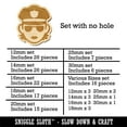 thumbnail image 2 of Occupation Police Officer Woman Icon Wood Mini Charms Shapes DIY Craft Jewelry - No Hole - Various Sizes (16pcs), 2 of 7