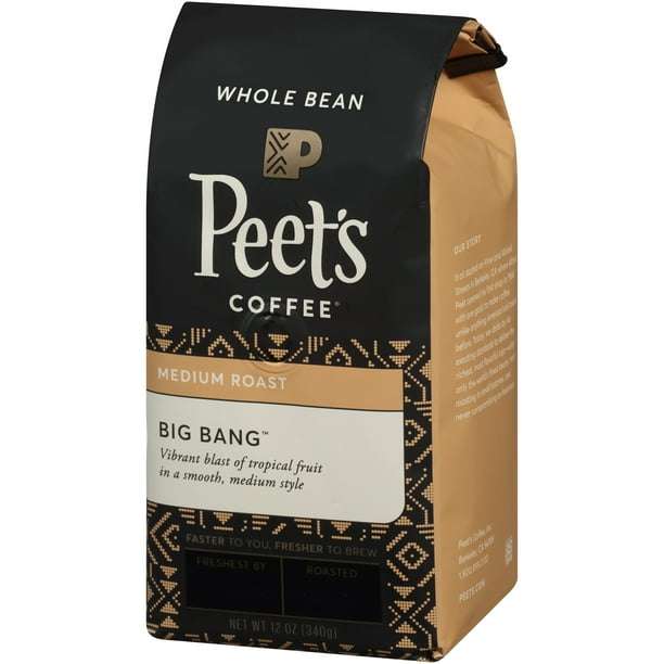 Peet's Coffee® Big Bang™ Medium Roast Whole Bean Coffee 12 oz. Stand Up Bag - Walmart.com ...