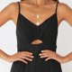 thumbnail image 3 of Gibobby Monos de Moda Bolsillos de cuello de ancho Cutout Mujeres Jumpsuit Summer Jumpsuit Spaghetti V Traje de mono Color correa Casual Cintura pierna Soild Jumpsuit Femenino(Negro， L), 3 of 5