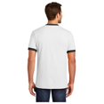 thumbnail image 2 of Port & Company Men's Core Cotton Ringer Classic Soft T-Shirt White/ Jet Black Large, 2 of 4
