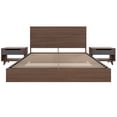 thumbnail image 2 of Nexera Milo 4-Piece Floating Platform Bedroom Set, Brown, Double, 2 of 7