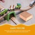 thumbnail image 4 of 6pcs Train Track Bridge Supports Wooden Train Bridge Pier Track Railway Accessories, 4 of 6