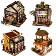 thumbnail image 2 of Micro Blocks Building Set - Miniature Greenhouse Flower Shop with Bicycle, 370+ Pieces Tiny Plants & Gardening Model Kit, DIY Construction Toys for Adults Kids, Home Desk Decoration, 2 of 8