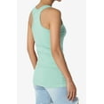 thumbnail image 4 of TheMogan Women's Basic Scoop Neck Racerback Stretch Cotton Tank Top Sleeveless Sporty Tee Dusty Green S, 4 of 7