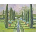 thumbnail image 2 of Stevens, Allayn 32x26 Black Ornate Wood Framed with Double Matting Museum Art Print Titled - Garden Path -3, 2 of 4