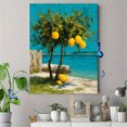 thumbnail image 4 of Lemon Tree Coastal Canvas Art, Azure Sea Beach Scene, Living Room Dining Room Decor & Mother's Day Gift, 4 of 8