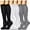 Black,White,Grey, variant on 6 Pairs Copper Compression Socks for Women & Men Circulation 15-20 mmHg - Better Blood Flow, Swelling , Best Support for Medical, Running, Nursing