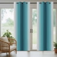 thumbnail image 5 of Outdoor Curtains for Patio Waterproof, Turquoise Grey Ombre Outdoor Privacy Panels Grommet, Farmhouse Gradient Minimalist Blackout Outside Curtains for Porch/Cabana/Pergola/Gazebo 54"x95", 1 Panel, 5 of 8