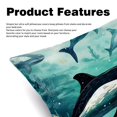 thumbnail image 2 of Whale Throw Pillow Inserts Set Covers of 2 Decorative Velvet Throw Pillows with Unique Patterns - 16x16, 18x18, 20x20 Inches for Home Decor and Gifts, 2 of 6