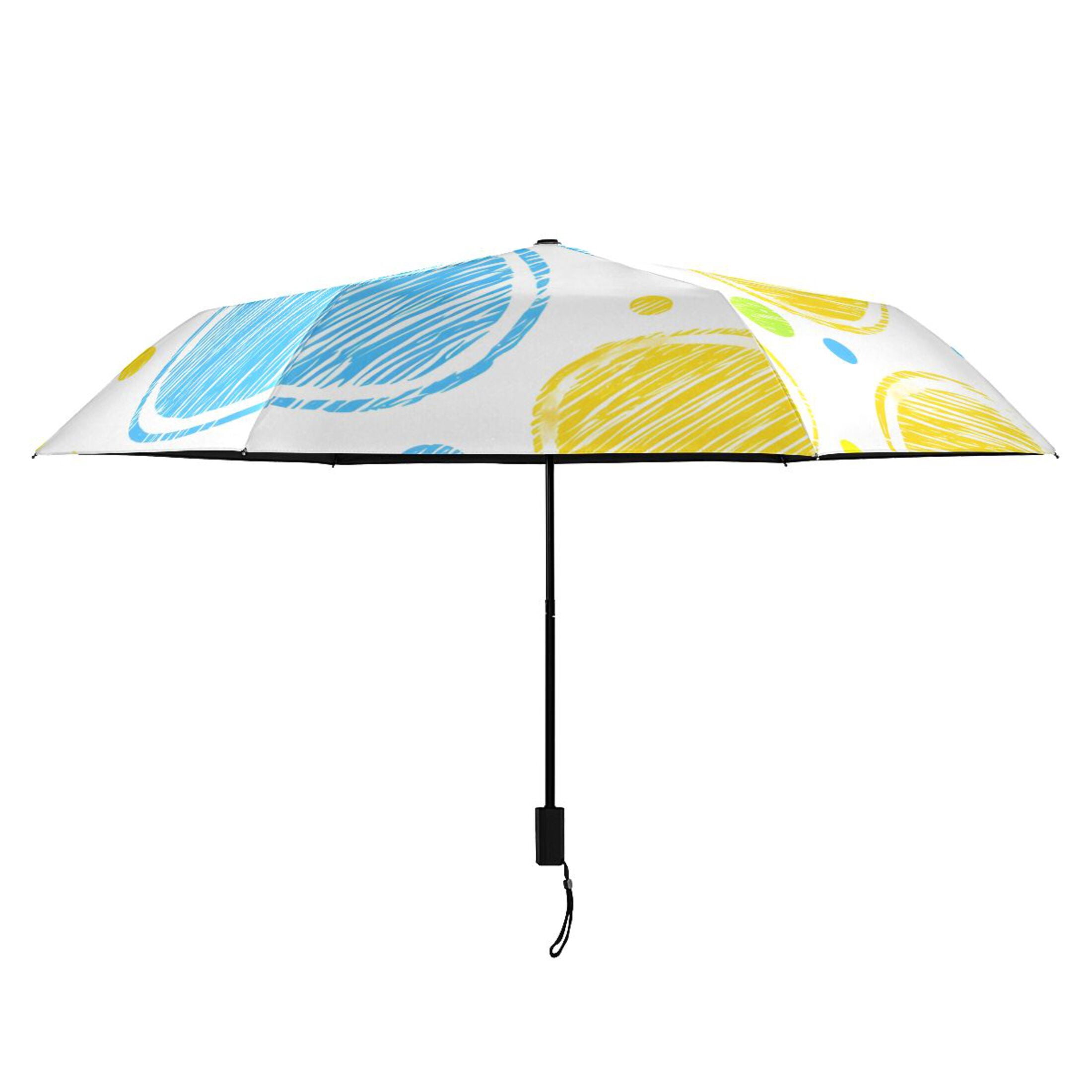 ALAZA Polka Dots UPF 50+ Compact Folding Umbrella for Rain Travel Umbrella Packable
