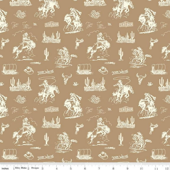 Handmade Placemat Or Table Runner John Wayne Courage Cowboys Tan