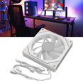 thumbnail image 1 of Computer Cooling Fan, Low Noise 4pin Power Connector Chassis Cooling Fan ARGB PWM  for CPU Water Cooler Positive Fan Blade, Black,Positive Fan Blade, White,Reverse Fan Blade,, 1 of 7