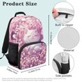 thumbnail image 7 of KUIFORTI Pink Sakura Cat Children's Backpack 17 Inch Fashion Bookbag for Girls with Side Pockets Adjustable Straps Suitable for Elementary Middle School Back to School Gifts, 7 of 7