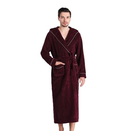 

YFPWM Winter Pajamas for Women Winter Warm Nightgown Couple Bathrobe Autumn Nightgown Wine M