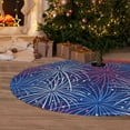 thumbnail image 5 of KLL 48" Christmas Tree Skirt Ireworks In The Night Sky Xmas Tree Skirts Mat for New Year Xmas Holiday Party Indoor Outdoor Home Decoration, 5 of 5