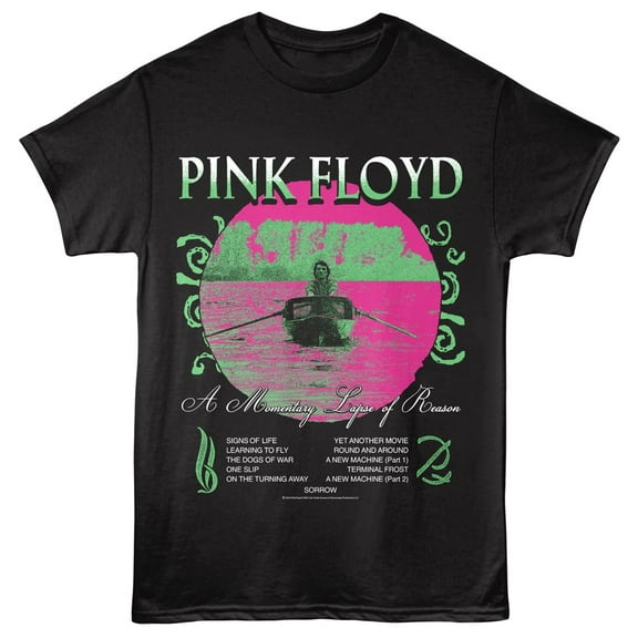 Pink Floyd AMLOR Tracklist Men's T Shirt (Black, Big&TallXLT)