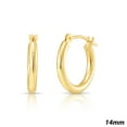 thumbnail image 3 of Tilo Jewelry 14K Yellow Gold Classic Polished Round Gold Hoop Earrings (14mm) for Women & Unisex, 3 of 9