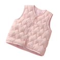 thumbnail image 2 of Cethrio Puffer Vests for Kids, Buttons Warm Sleeveless Autumn and Winter Coats Pink Size 9-10 T, 2 of 3