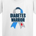 thumbnail image 4 of Inktastic Diabetes Warrior Diabetes Awareness Ribbon Youth T-Shirt, 4 of 5