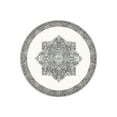 thumbnail image 3 of Unique Loom Rosso Collection Area Rug - Canal (4' 1" Round Gray/Ivory), 3 of 6