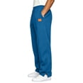 thumbnail image 5 of Mens Sweat Pants Dqueduo Men's Casual Straight Leg Sweatpants Elastic Drawstring Waist Solid Color Trousers With Leather Patch Side Slits XL A Blue, 5 of 7