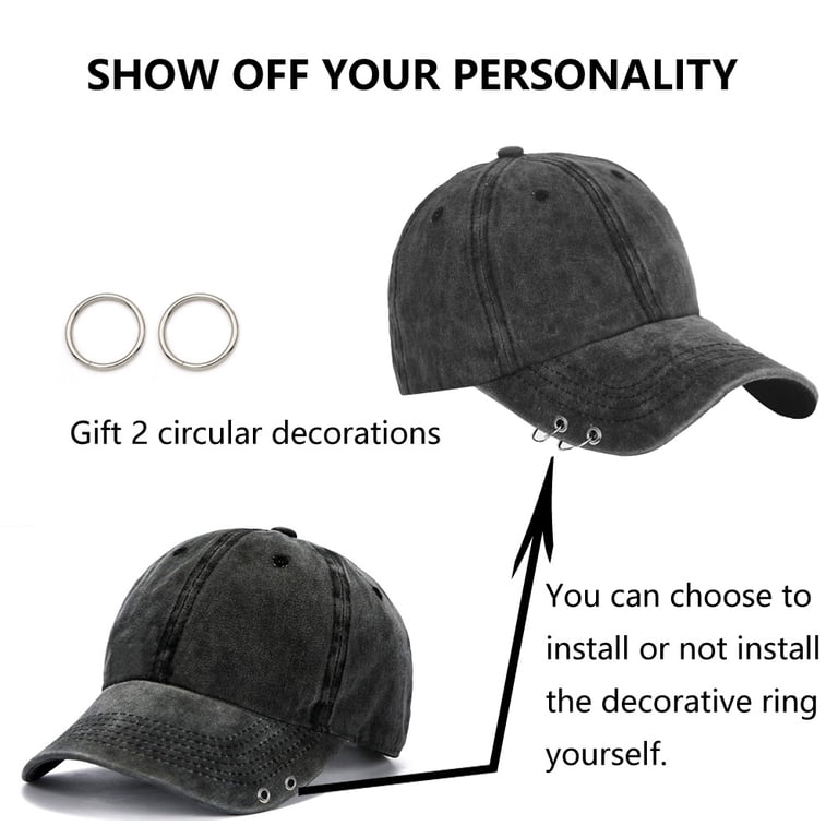 Men Women Baseball Cap Grey Adjustable Washed Cotton Navy  display picture 3