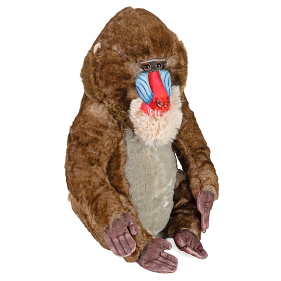 Wild Republic Artist Collection, Mandrill, Gift for Kids, 15 inches, Plush Toy, Fill is Spun Recycled Water Bottles