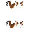 thumbnail image 4 of Thinsony Stand Out At Party With Cat Wolf Long Tail Ears Kit Be Center Of Attention brown 2Set, 4 of 6